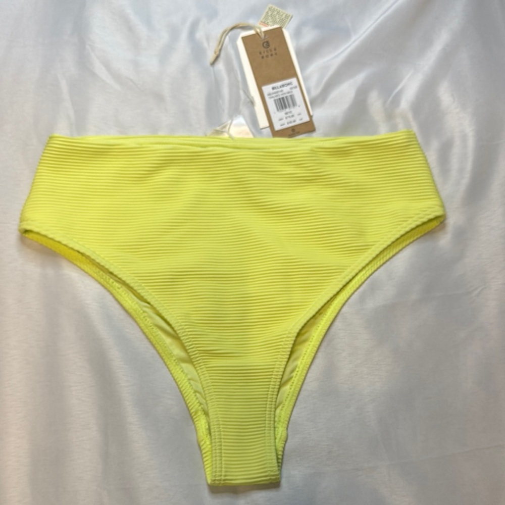 Billabong Yellow High-Waisted Bikini Bottom